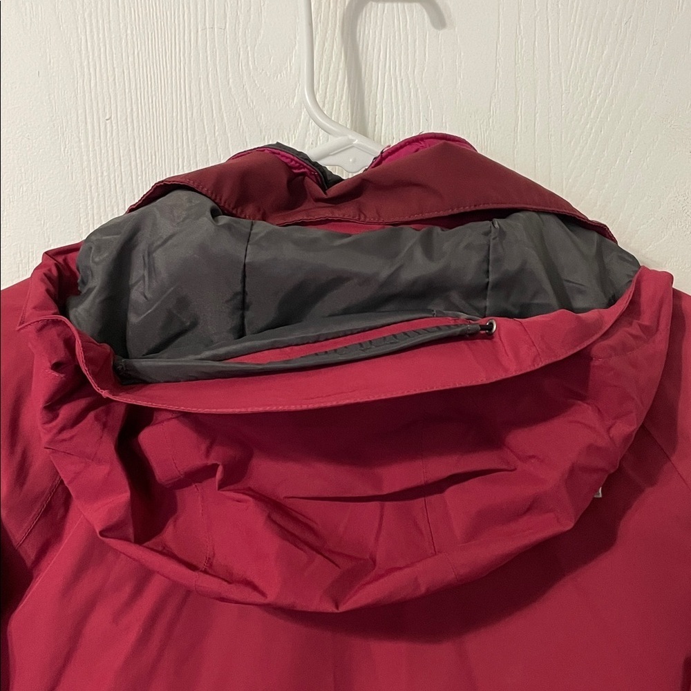 The North Face Women’s 3-in-1 Hooded Parka HyVent Magenta & Gray Size Small - Picture 11 of 17